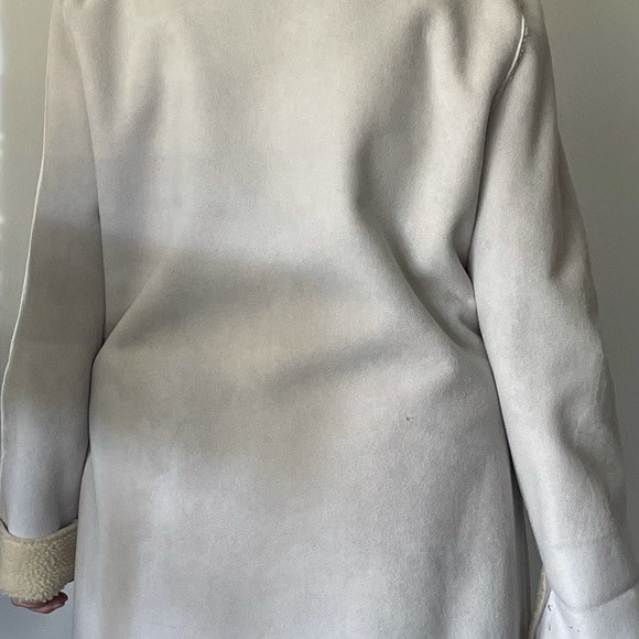 Pale blue sherpa topcoat; classic fit w hood; NWOT - Picture 4 of 6